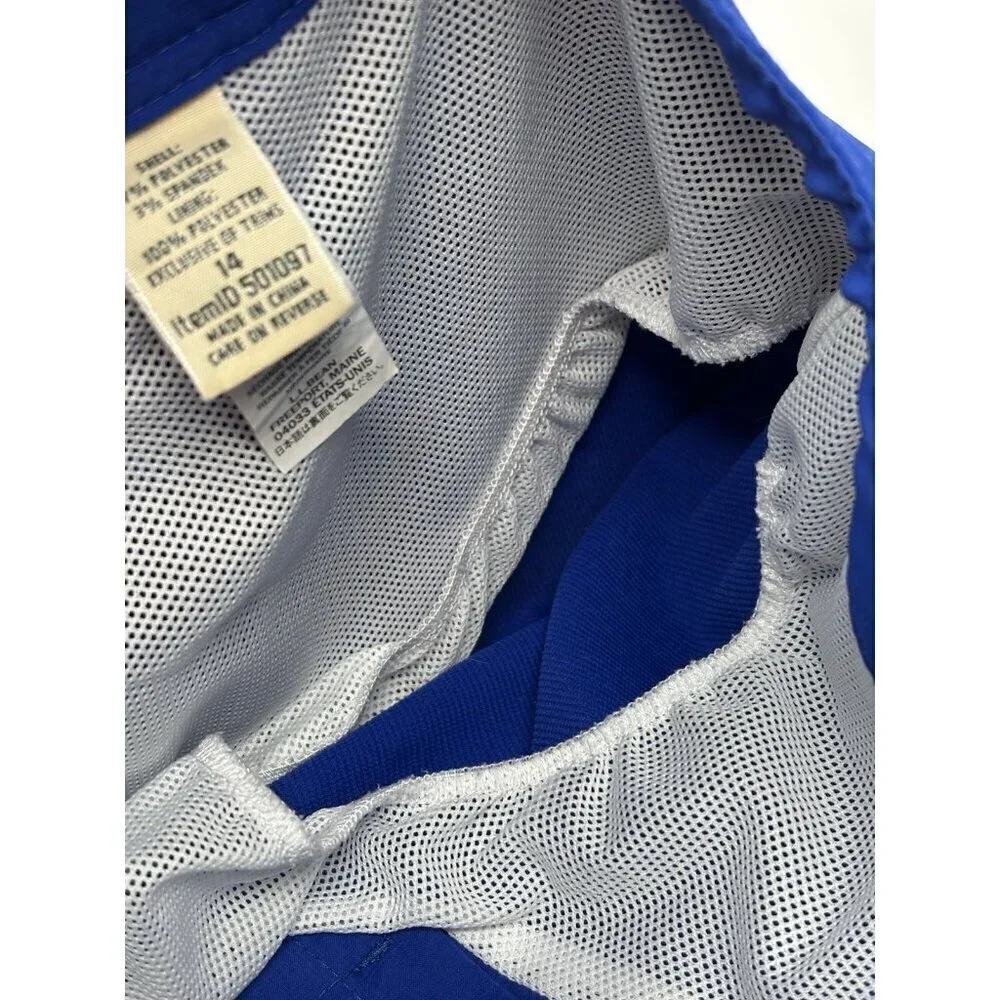 L.L. Bean Boys Light‎ and Dark Blue Drawstring Swim Shorts with Mesh Lining
